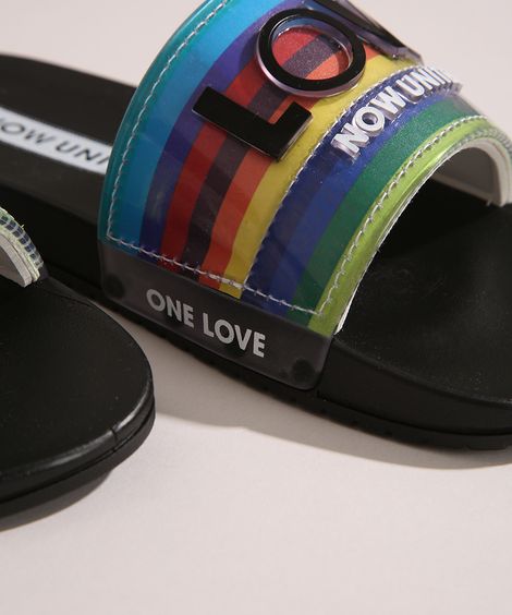 Chinelo Slide Infantil "Love" Now United Grendene Preto