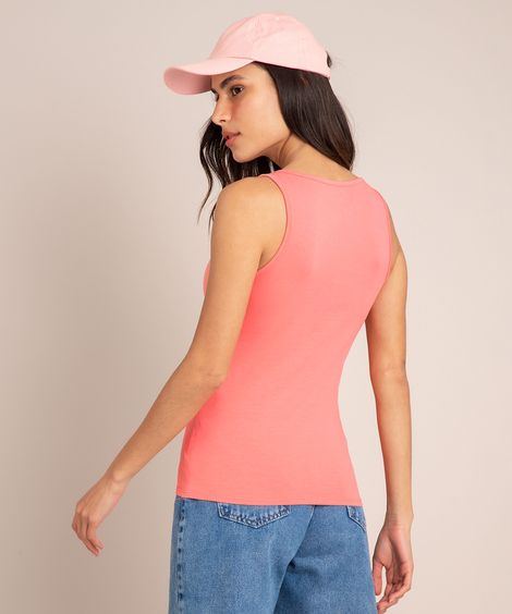 regata básica decote redondo rosa médio