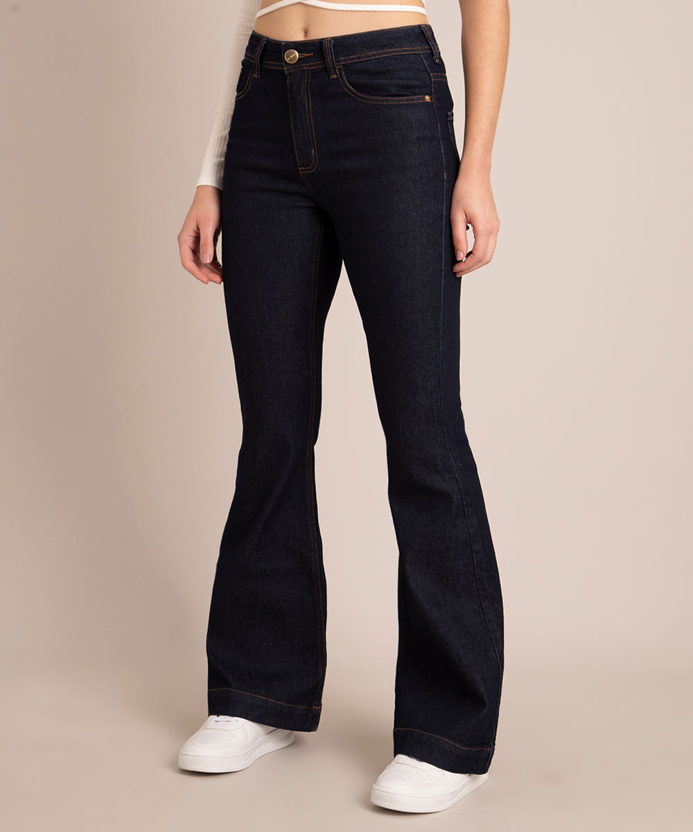 overrun Armchair Disciplinary calça flare jeans cintura média azul ascuro - CeA | Moda Feminina,  Masculina, Infantil, Celulares e Beleza