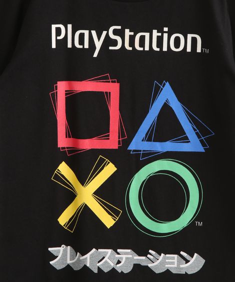 Camiseta Infantil PlayStation Manga Curta Preta