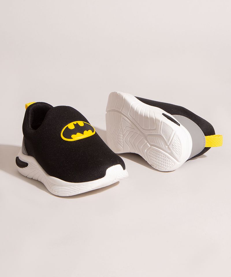 Tênis Infantil Knit Batman Warner Bros Preto - C&A