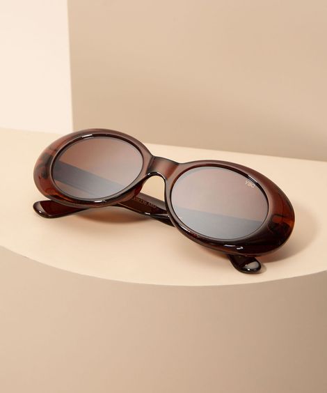 Óculos de Sol Feminino Oval Yessica Marrom