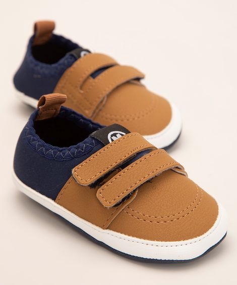 tênis infantil com velcro molekinho caramelo