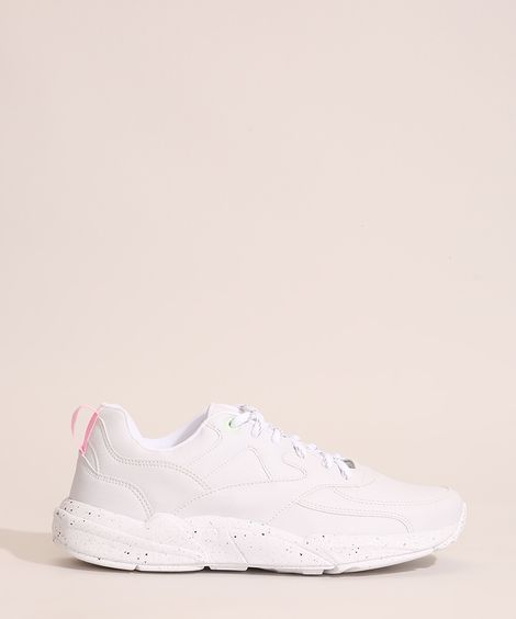 Tênis Chunky Feminino Esportivo com Recortes Branco