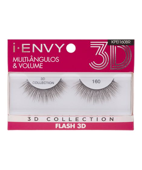 Cílios Postiços Kiss NY I-Envy ? 3D Collection - 160 único