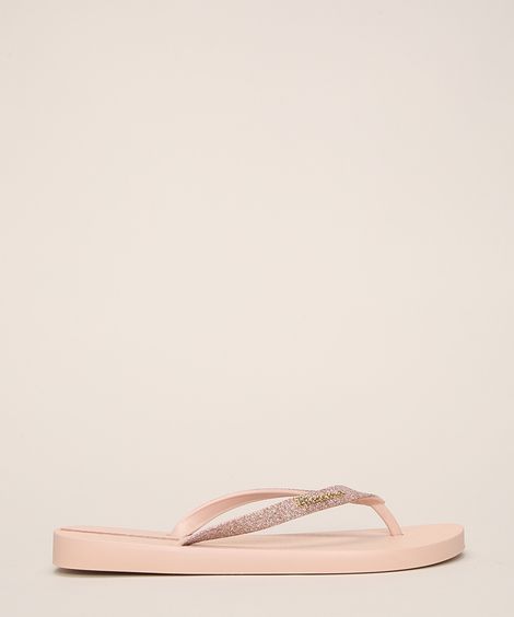 chinelo feminino com glitter ipanema rosa