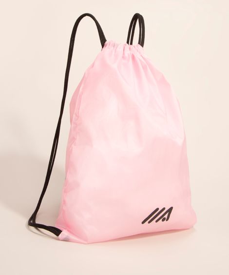 mochila saco esportiva rosa
