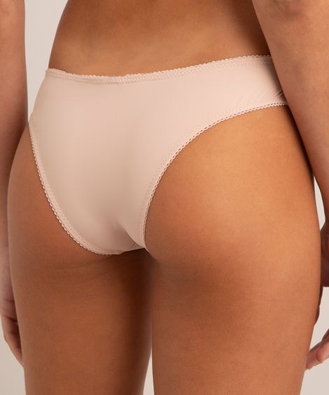 calcinha biquíni com renda e laço rosa