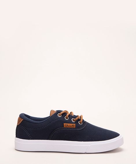 tênis infantil de lona ollie azul marinho