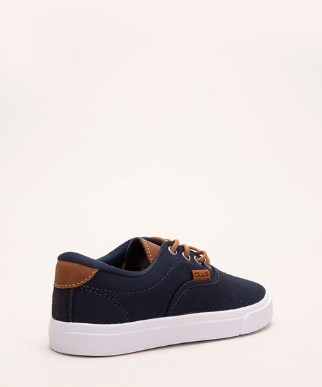 tênis infantil de lona ollie azul marinho