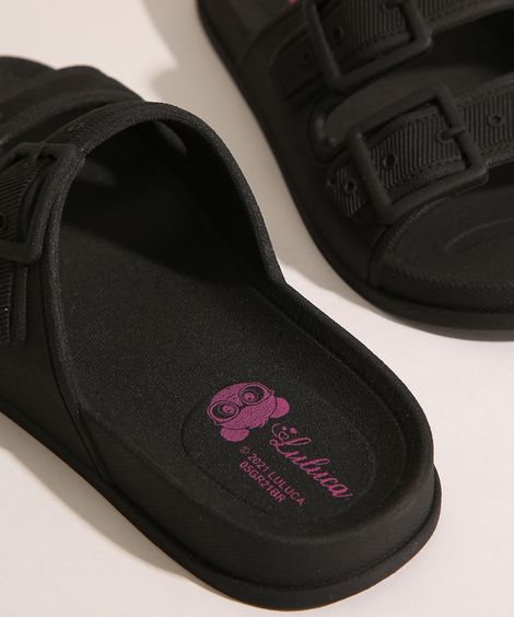 Rasteirinha Infantil Grendene LuLuca com Fivela  Preta