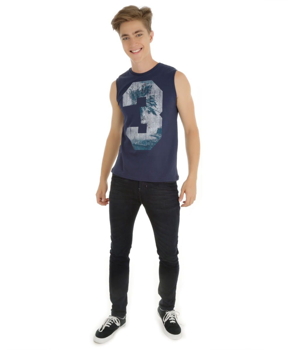 Calça Jeans Skinny Azul Escuro