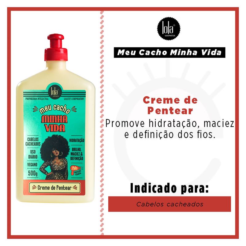 Meu Cacho Minha Vida - Creme Pentear cabelo Cacheado - vegano - Lola