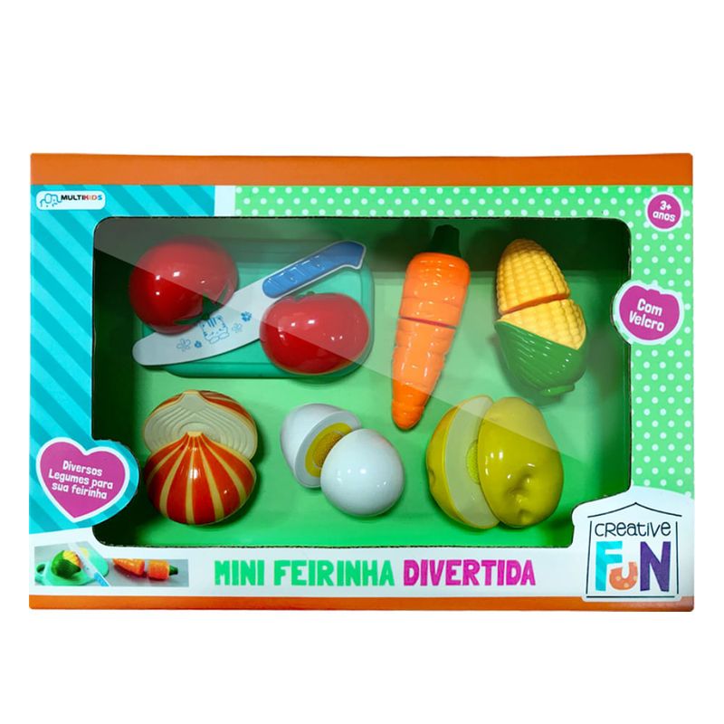 Kit Comidinha Infantil - Creative Fun - Super Feira Legumes - Multikids