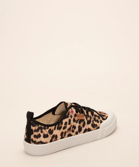 tênis feminino estampado animal print onça oneself multicor