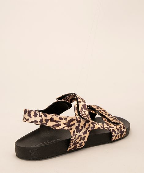 papete feminina estampada animal print onça oneself multicor