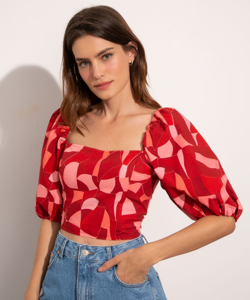 cropped vermelho cea