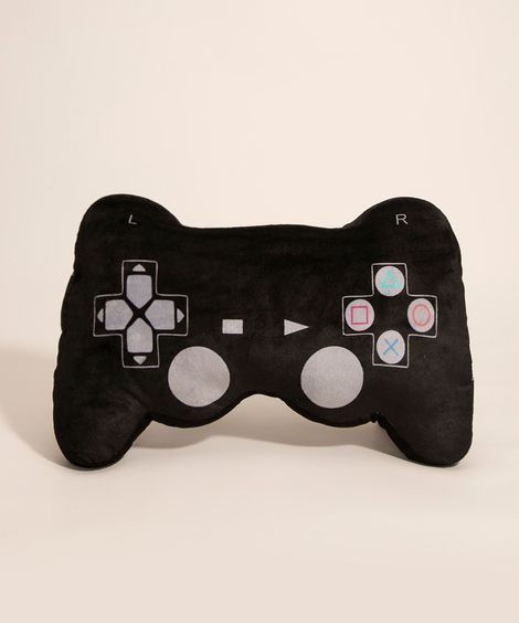 almofada controle video game preto