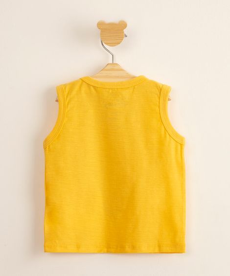regata infantil de algodão rei leão amarelo