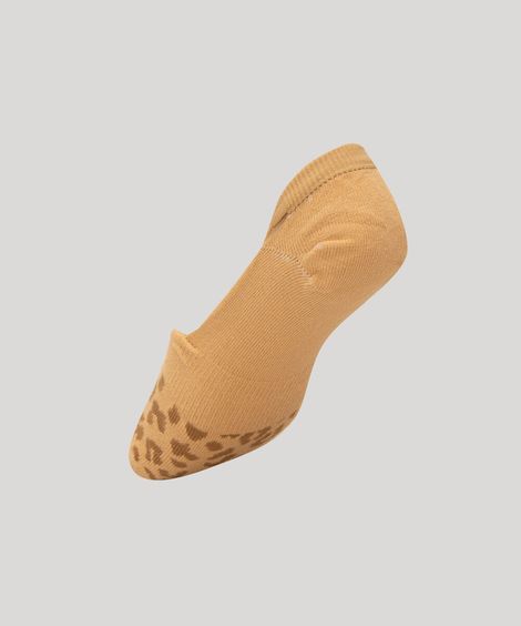 meia sapatilha animal print caramelo