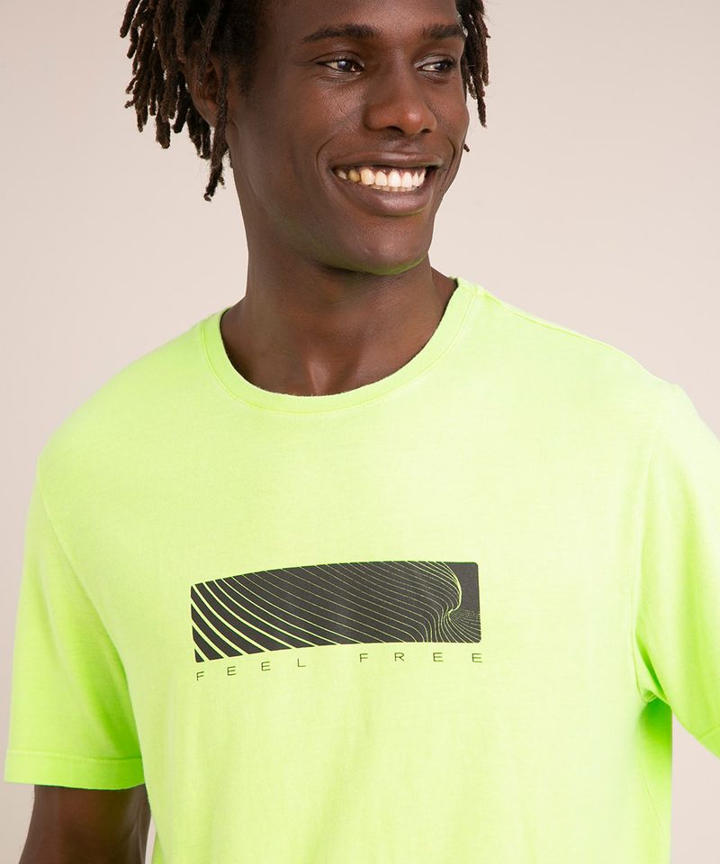 camiseta-de-algodao-manga-curta-gola-careca--feel-free--verde-neon-1013045-Verde_Neon_4