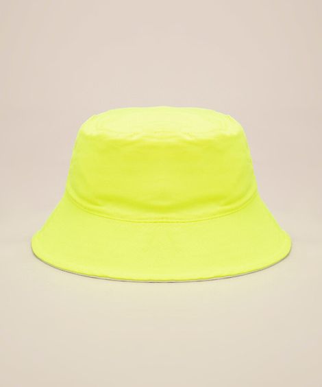 chapéu bucket hat feminino dupla face bege claro