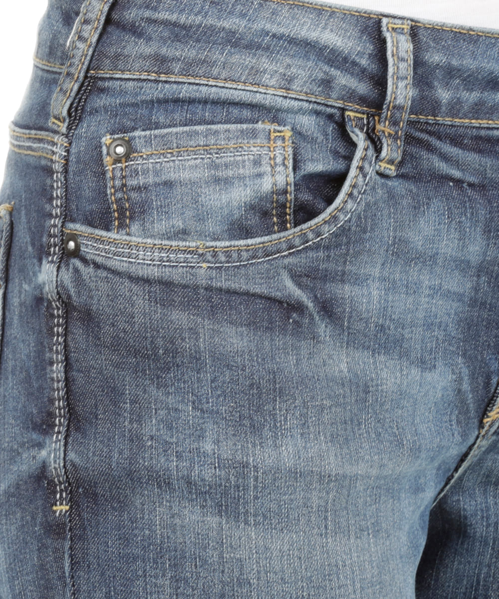 Calça Jeans Skinny Azul Médio