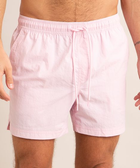short curto com cordão rosa