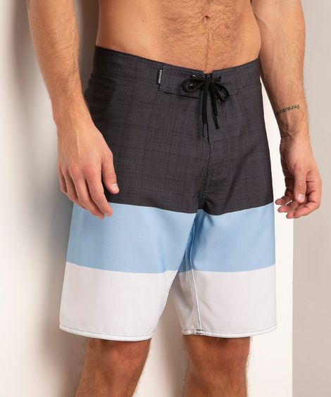 bermuda surf reta com listras azul claro