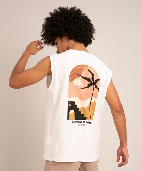 regata de algodão "midplaza hotel" gola careca off white