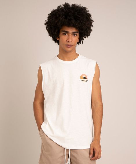 regata de algodão "midplaza hotel" gola careca off white