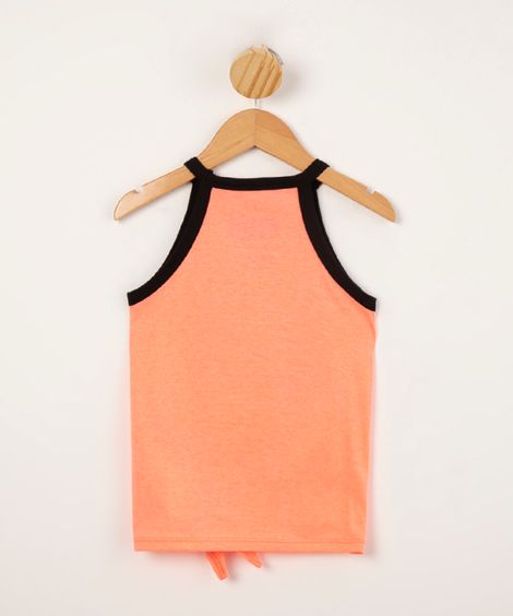 regata halter neck infantil com nó estampada naruto rosa