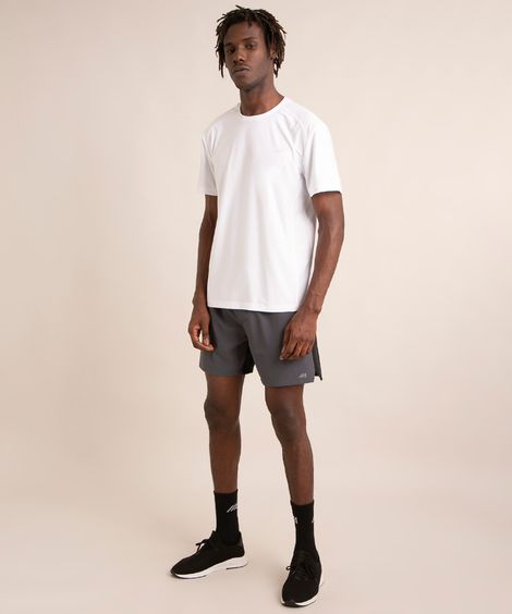 bermuda esportiva com elástico chumbo