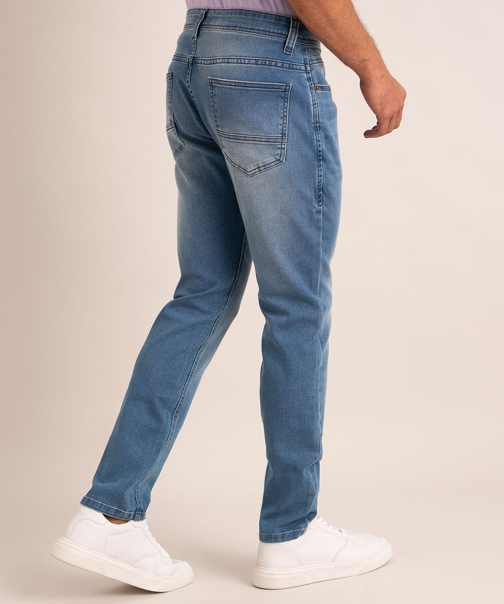 tense Manners Automation Calça Jeans de Moletom Masculina Slim Azul Médio - CeA | Moda Feminina,  Masculina, Infantil, Celulares e Beleza