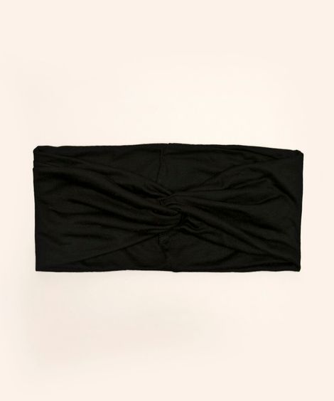 faixa de cabelo esportiva com nó preto