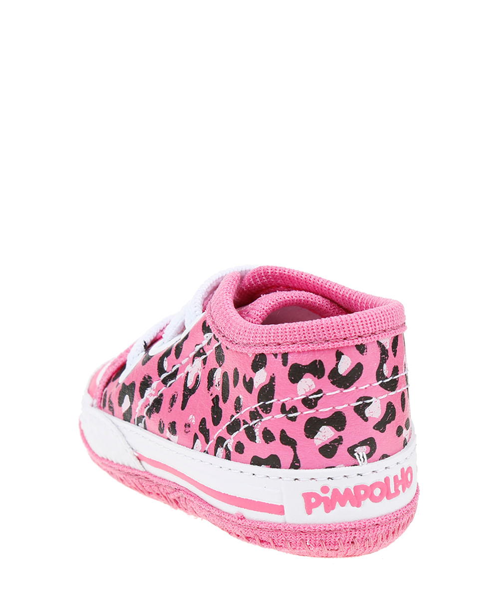 Tênis Pimpolho Animal Print Menina Rosa