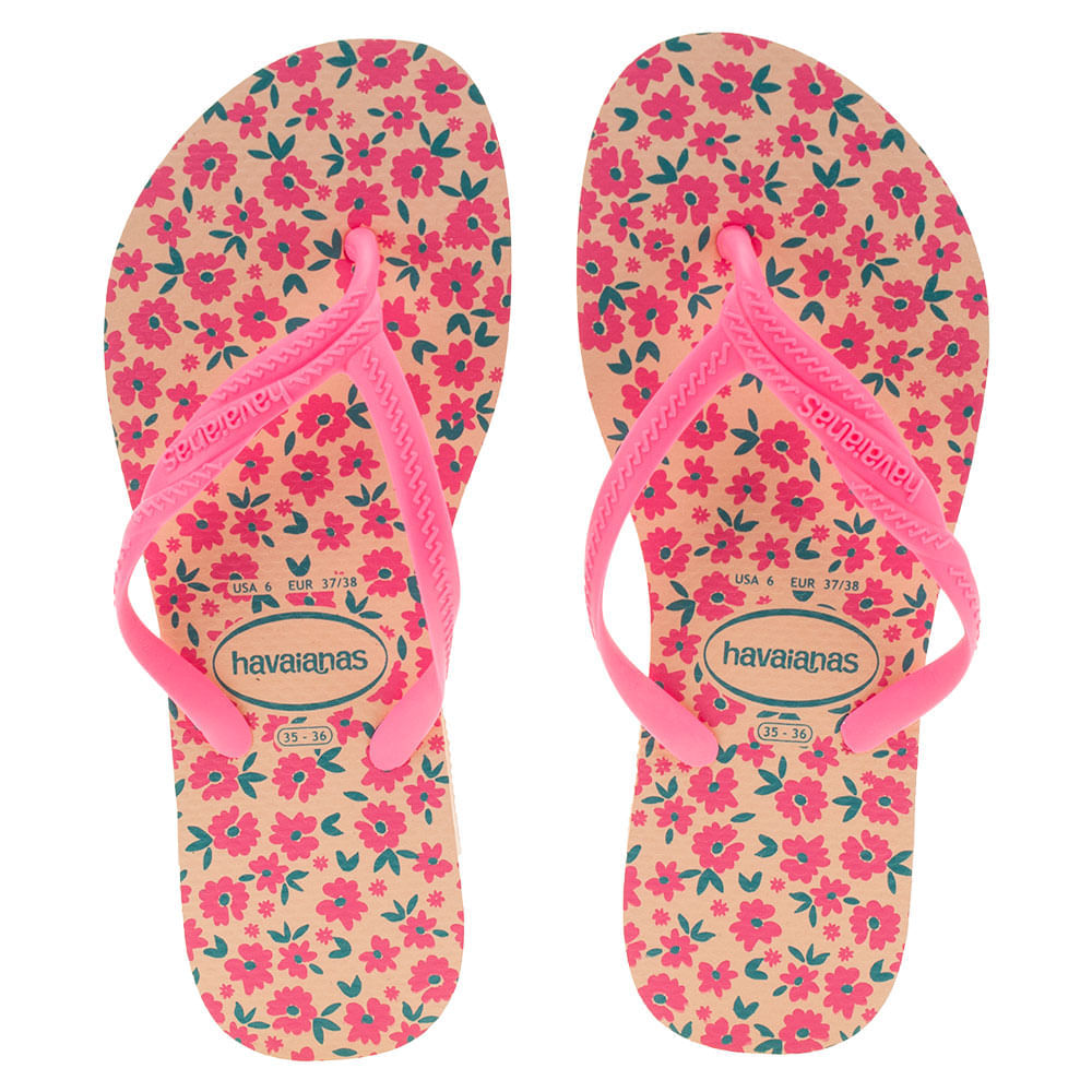 Chinelo Feminino Fantasia Romântica Havaianas - 4144511 ROSA Menor preço em Chinelo Feminino Fantasia Romântica Havaianas - 4144511 ROSA