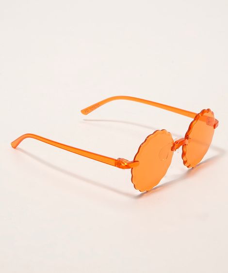 óculos de sol infantil redondo oneself laranja