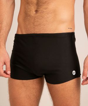 Sunga Masculina Boxer com Proteção UV50+ Preta