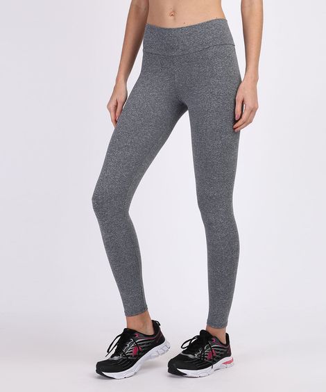Calça Legging Feminina Esportiva Básica Cinza Claro