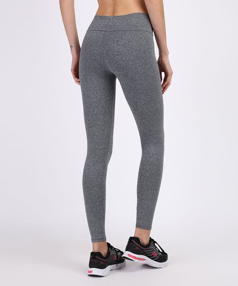 Calça Legging Feminina Esportiva Básica Cinza Claro