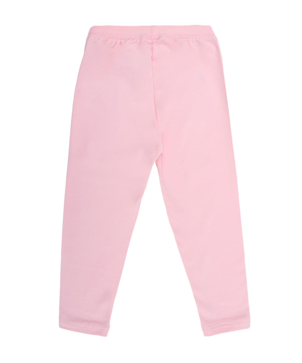 Calça Algodão + Sustentável Menina Rosa Claro