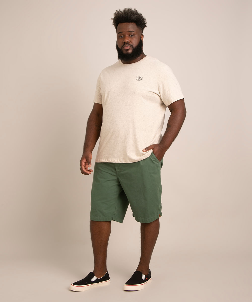 Bermuda de Sarja Masculina Plus Size Reta Chino Verde Escuro é boa?