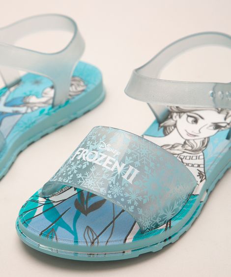 sandália infantil frozen grendene azul