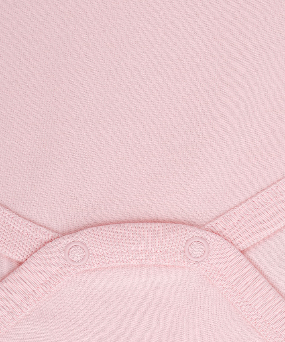 Body Ursinho Pooh em Algodão + Sustentável Menina Rosa Claro