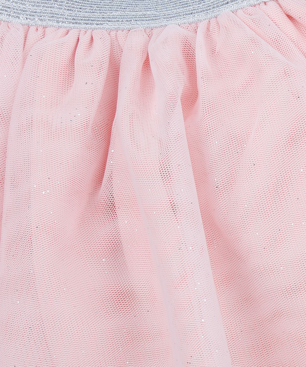Saia em Tule Menina Rosa