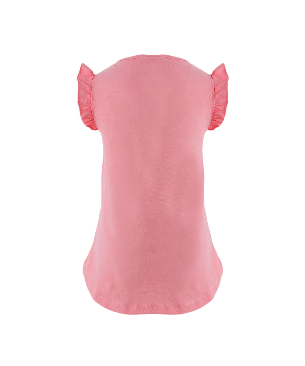 Regata Mullet com Estampa Menina Rosa