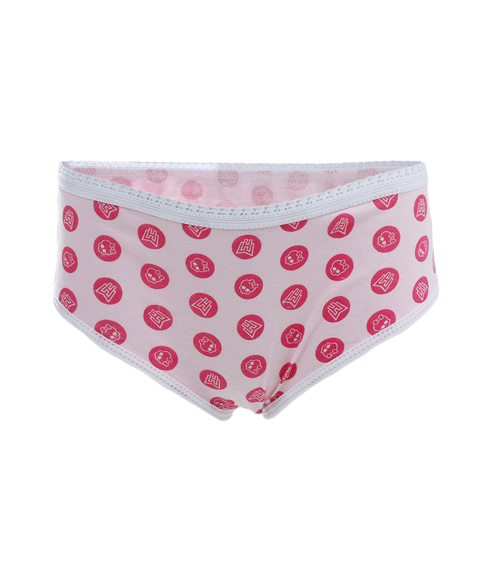 Kit de 3 Calcinhas Monster High Menina Rosa