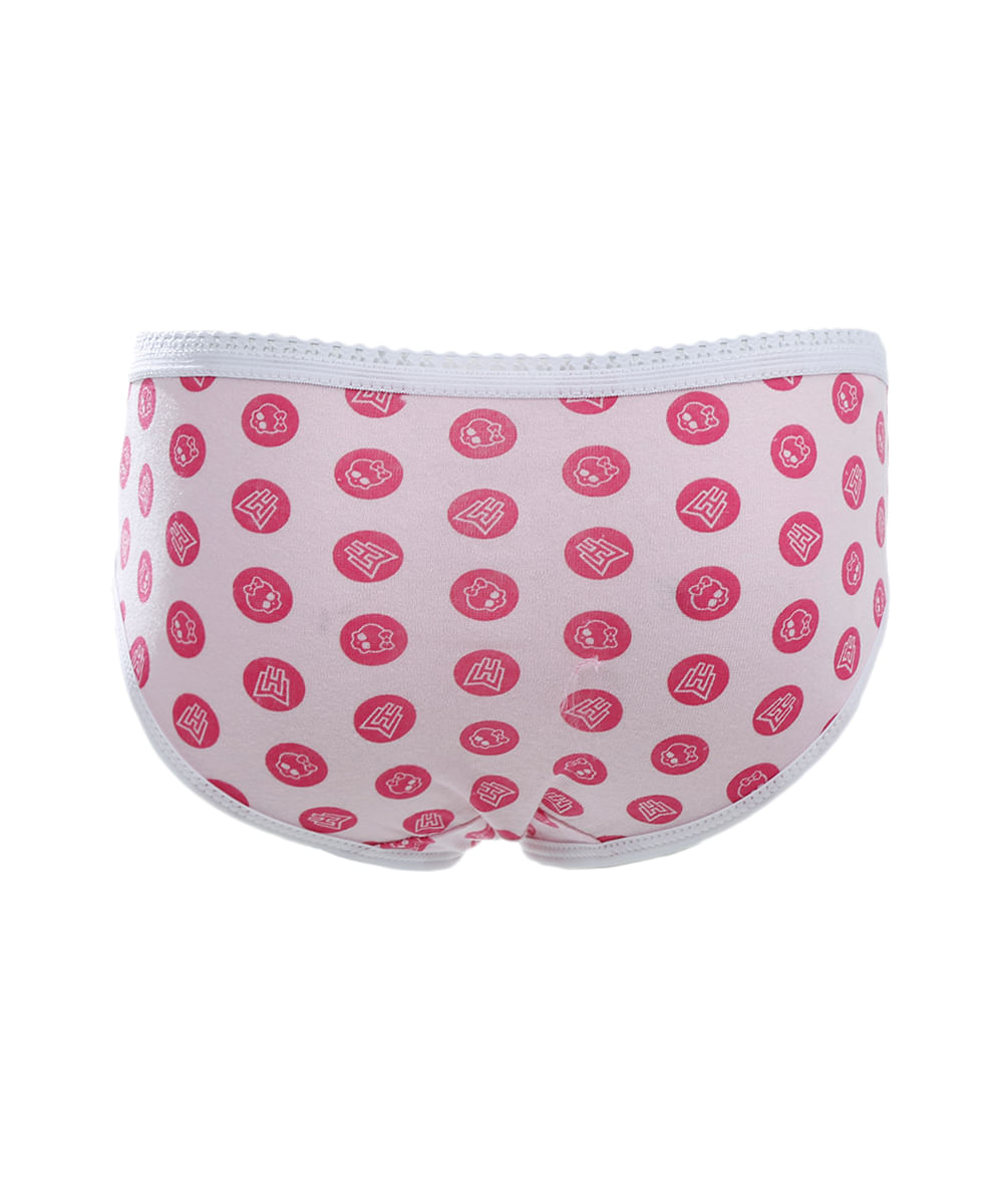 Kit de 3 Calcinhas Monster High Menina Rosa