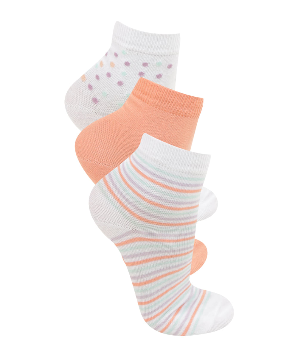 Kit de 3 Meias Multicor